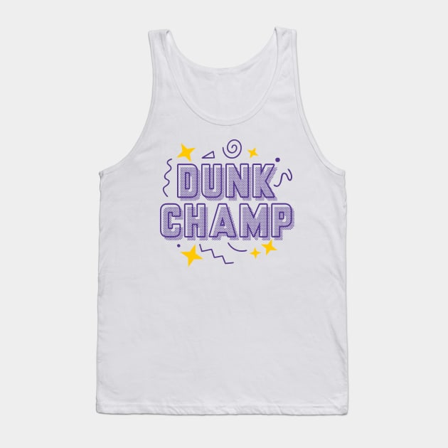 Dunk Champ Court Purple University Gold Tank Top by funandgames